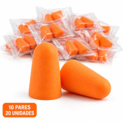 Kit 10 Pares Protetor Auricular 3M 1100 Plug Espuma Sem Cordão Abafador Tampão Ouvido Para Dormir CA 5674