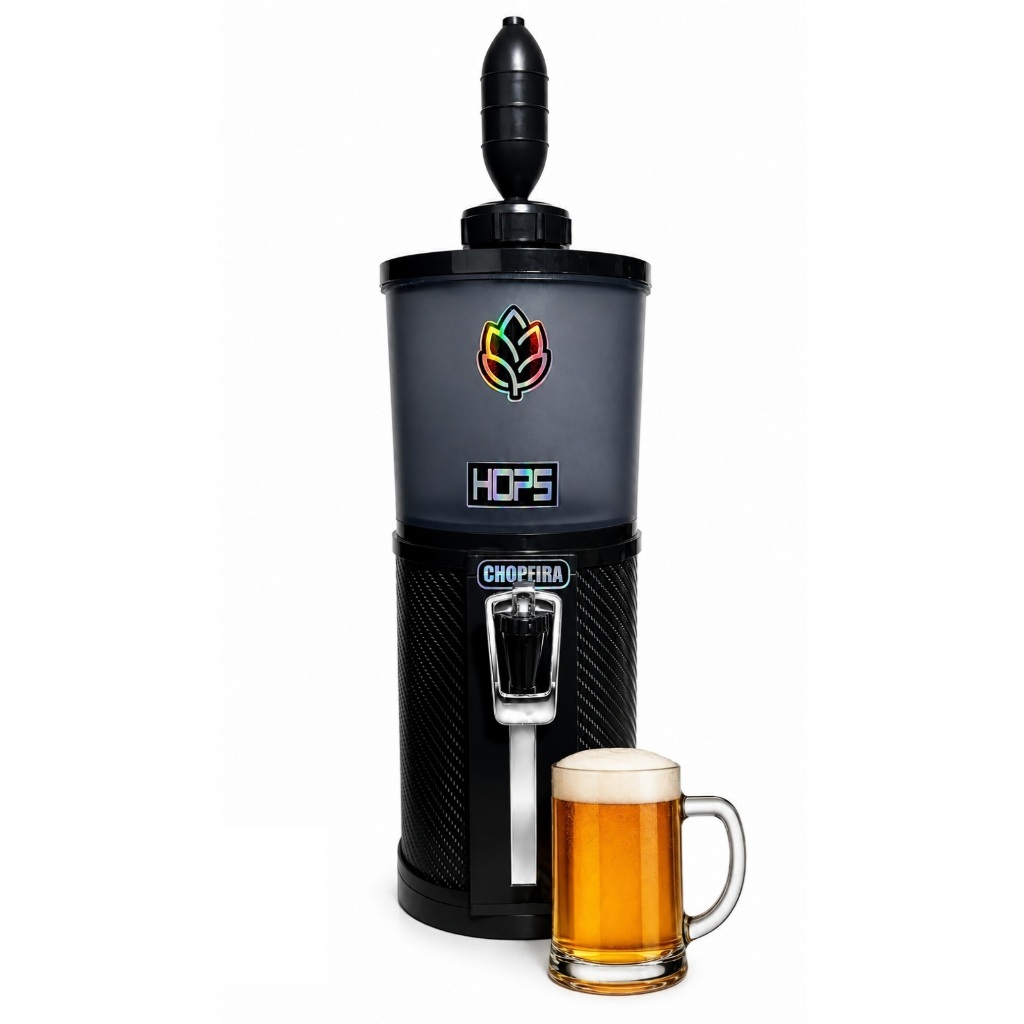 Chopeira Portátil 2,8 Litros Torre De Chopp Refrigerada Com Gelo Serpentina Alumínio Pronta Entrega