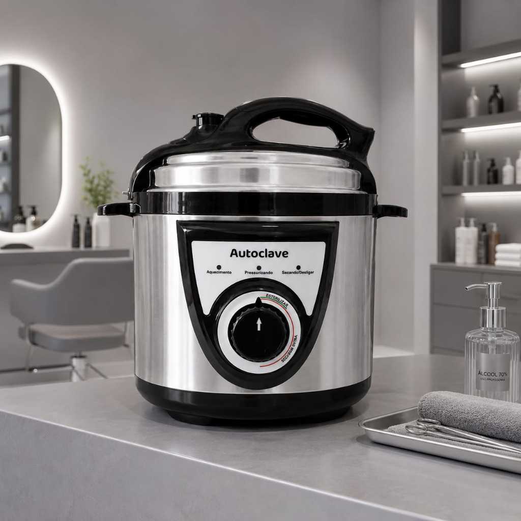 Autoclave 5litros c/ Secagem Automatica  Para Manicure Podologia Estética c/Anvisa Cinza