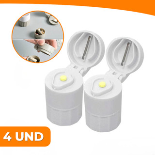 Kit 4 Porta Comprimidos Multiuso Com Cortador E Amassador Armazenamento Duplo Util Pratico Dia Dia