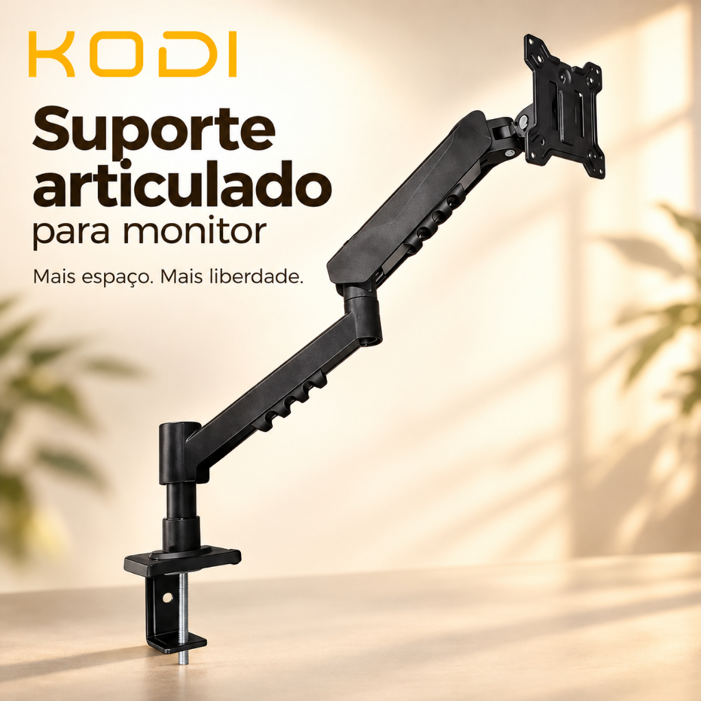 Suporte de mesa em liga F11 para TV/monitor preto de 17 a 32" polegadas