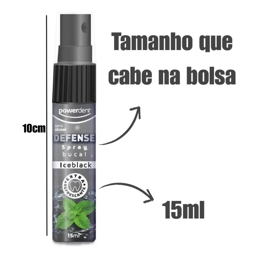 Spray Bucal Powerdent Defense Iceblack 15ml — imagem 2 de 2