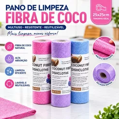 Panos Multiuso Limpeza Diária 25x30cm Antibacteriano Rolo Panos Limpeza Pia Moveis Tipo Perfex