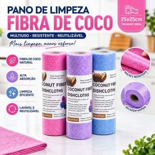 Panos Multiuso Limpeza Diária 25x30cm Antibacteriano Rolo Panos Limpeza Pia Moveis Tipo Perfex