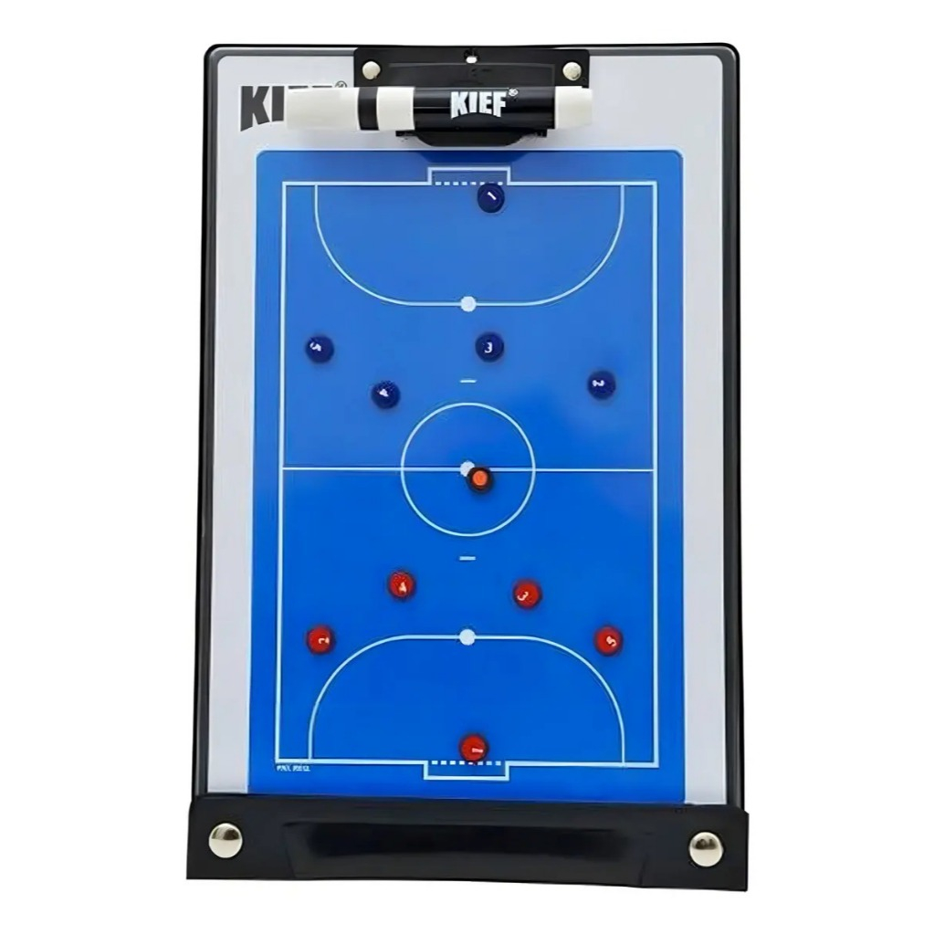 Prancheta Tática Magnética para Futsal e Futebol de Salão Quadra Kief com Ímãs e Caneta Para Estratégias Jogadas Treinos