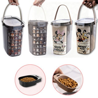 Porta Ração Dispenser Pote Tampa Hermética Dosador Cachorro Gato Balde Pet Vedação Anti Formiga