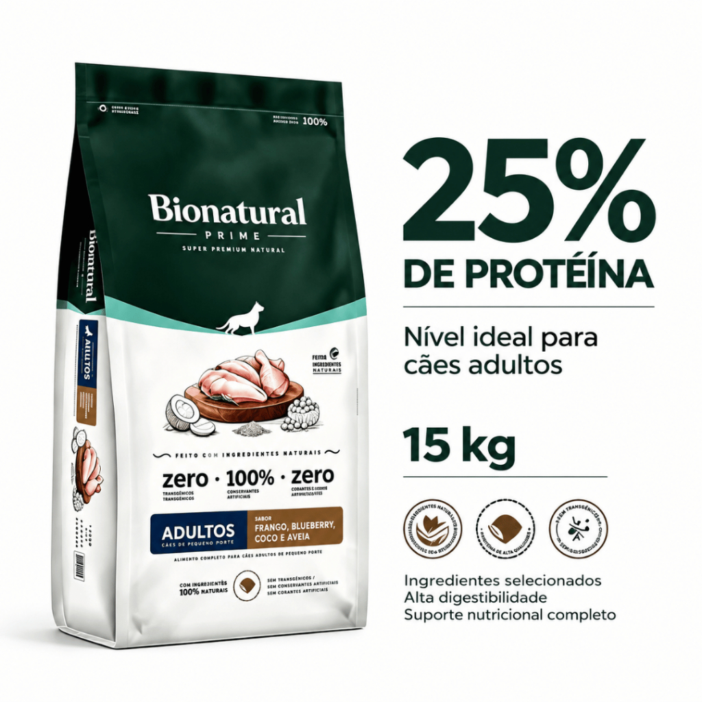 Ração SuperPremium p/caes 15kg Cães Raças Médias e Grandes Adultos Frango - Envio Imediato