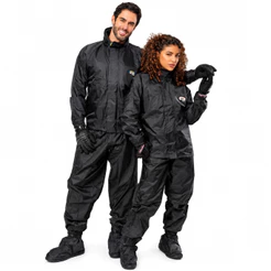 Capa de Chuva Nylon California Racing Conjunto Impermeável Motoqueiro Masculina Feminino Forrada