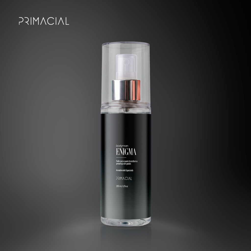 Body Splash Masculino Enigma 200ML Primacial Perfume Amadeirado Fresco