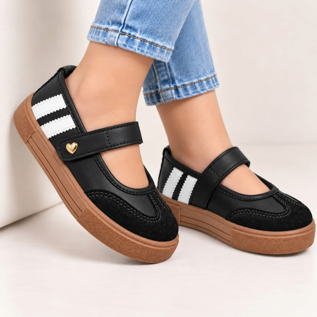 Sapatilha Infantil Feminina Mary Jane Menina com Velcro Casual Confortável 22 ao 34