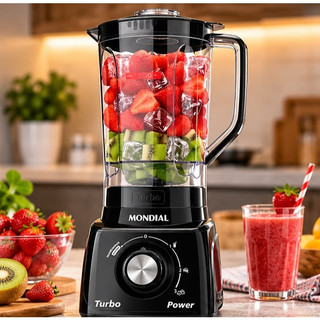 Liquidificador Mondial L-99-Fb Turbo 500W 3 Velocidades, Preto