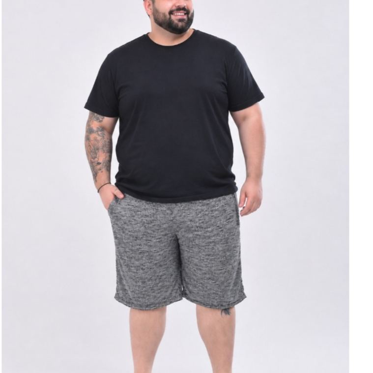 Bermuda Meia Malha Esporte Fina Plus Size Leve