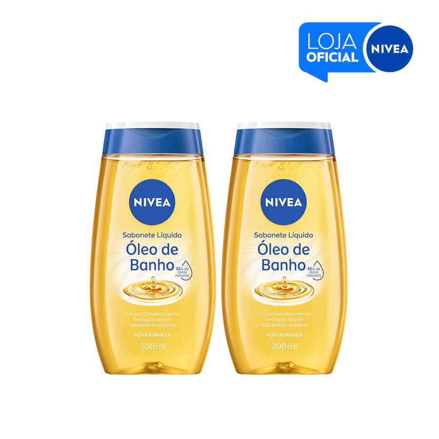 KIT - NIVEA Sabonete Líquido Óleo de Banho 200ml - 2 unidades