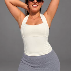 Blusa Feminina Top Halter Cropped Decote Frente Única Costas Nua Verão