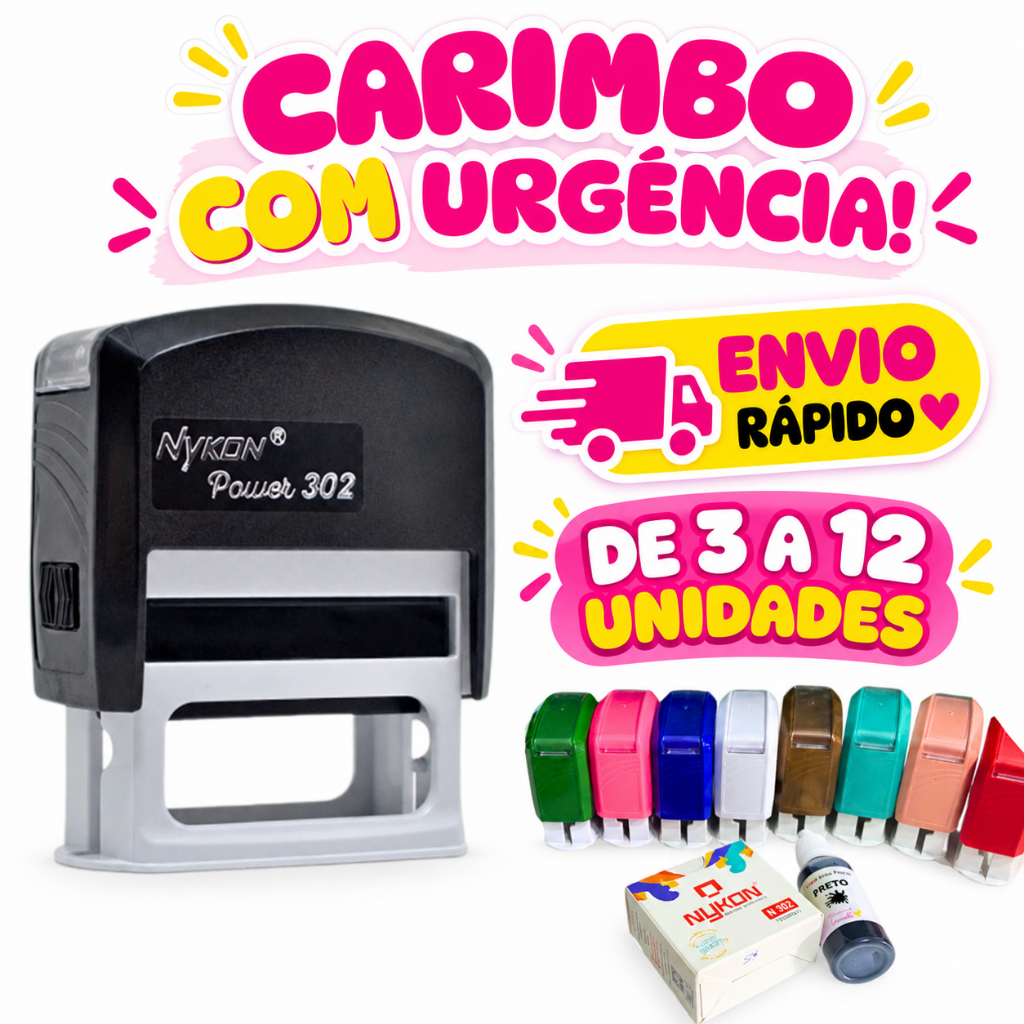 Carimbo automático URGENCIA ENVIO RÁPIDO KITS personalizado enfermeira médico frase com seus dados nykon