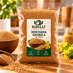 Mostarda Amarela Semente em grão Premium 1kg