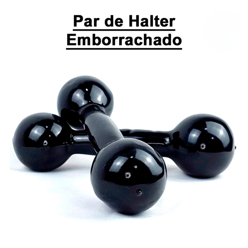 Par Halter Emborrachado 1kg a 5kg One Life Sports® | Musculação Treino Funcional