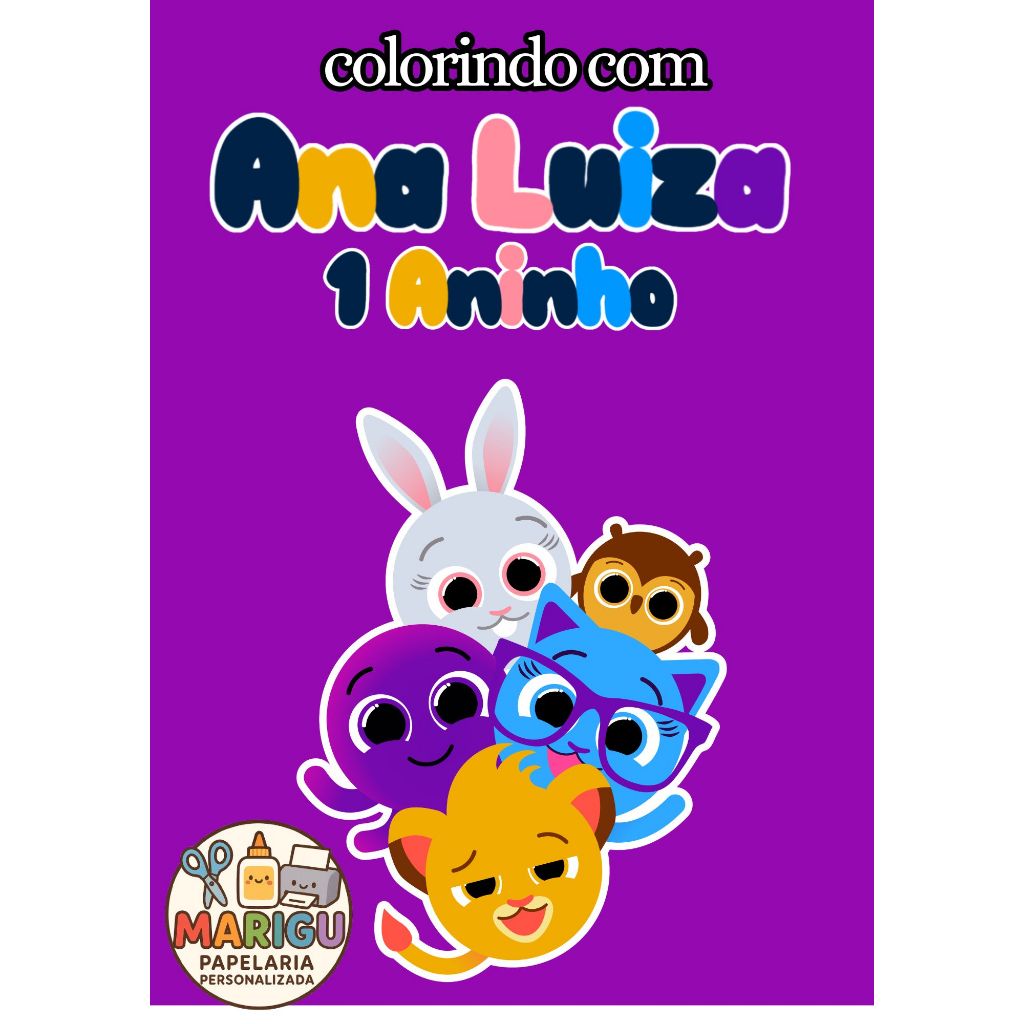 Mini Livro de colorir personalizado lembrancinha aniversario bolofofos