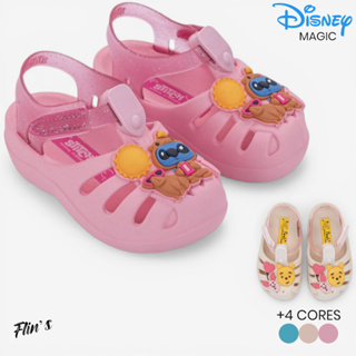 Sandália Infantil Disney Magic Minnie Stitch Ursinho Pooh | Leve e Confortável | Menina em Oferta na Shopee