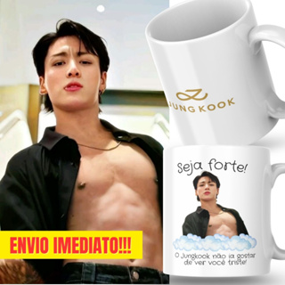 Caneca Xicara Porcelana 325ml Seja Forte Jungkook BTS K-Pop Personalizada Presente Decoração Casa em Oferta na Shopee