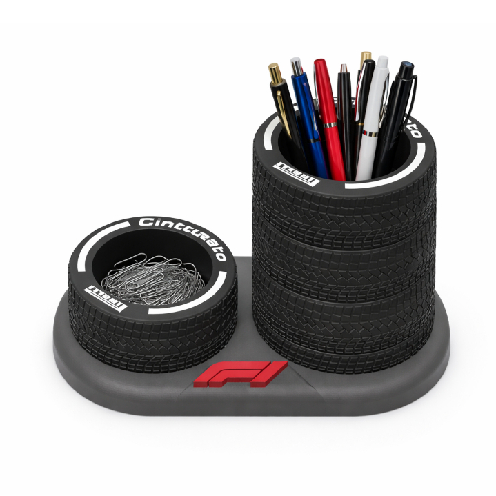 Porta Canetas Pneu Organizador de Mesa Escritório Porta Lápis e Clipes Automotivo Decorativo Criativo Presente Masculino