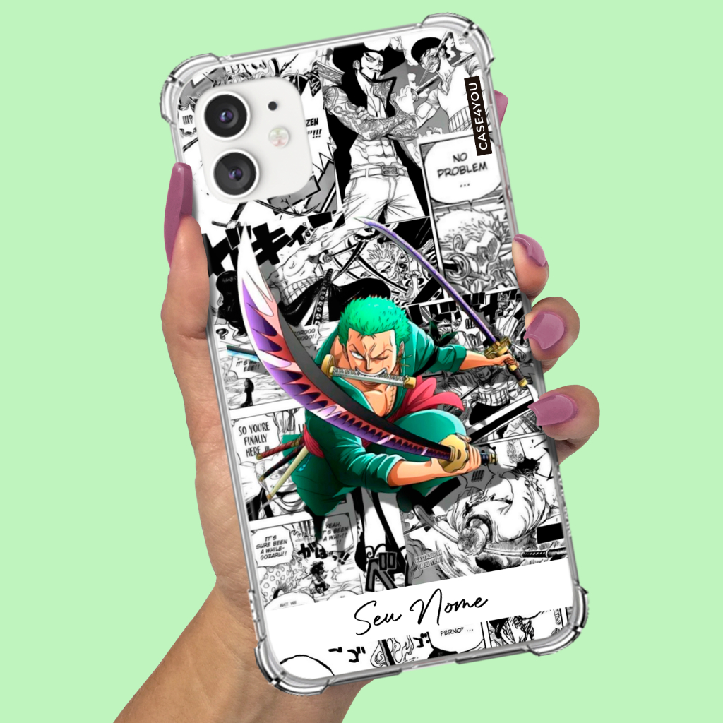 Capa Capinha Para Samsung Galaxy A10 A10s A11 A12 A13 A14 A15 A16 A17 Anti-impacto Personalizada Roronoa Zoro 2