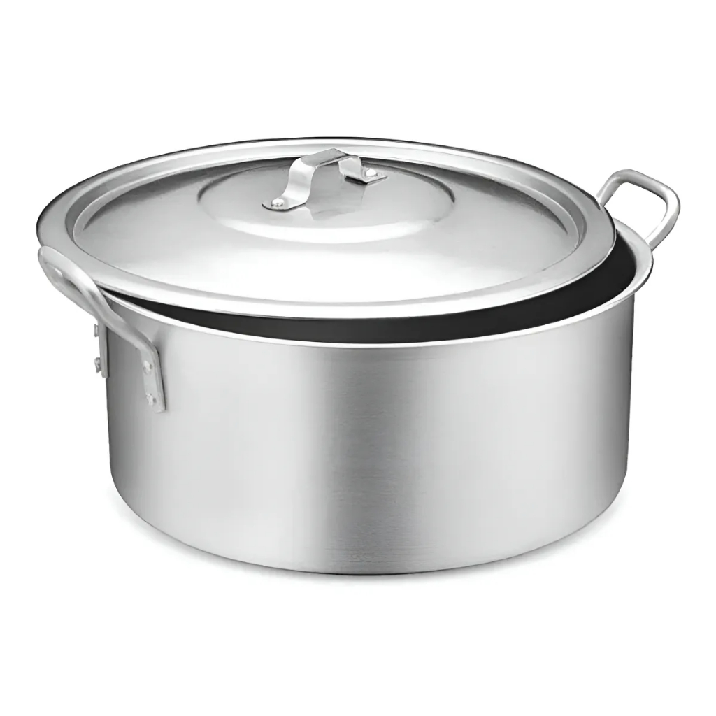 Panela Grande Caçarola  de Alumínio com Tampa  n° 55 - 57 Litros