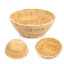 Saladeira de Bambu Natural de Alta Qualidade – Tamanhos 24cm, 18cm e 25cm – Perfeitas para Saladas, Massas e Servir à M em Oferta na Shopee