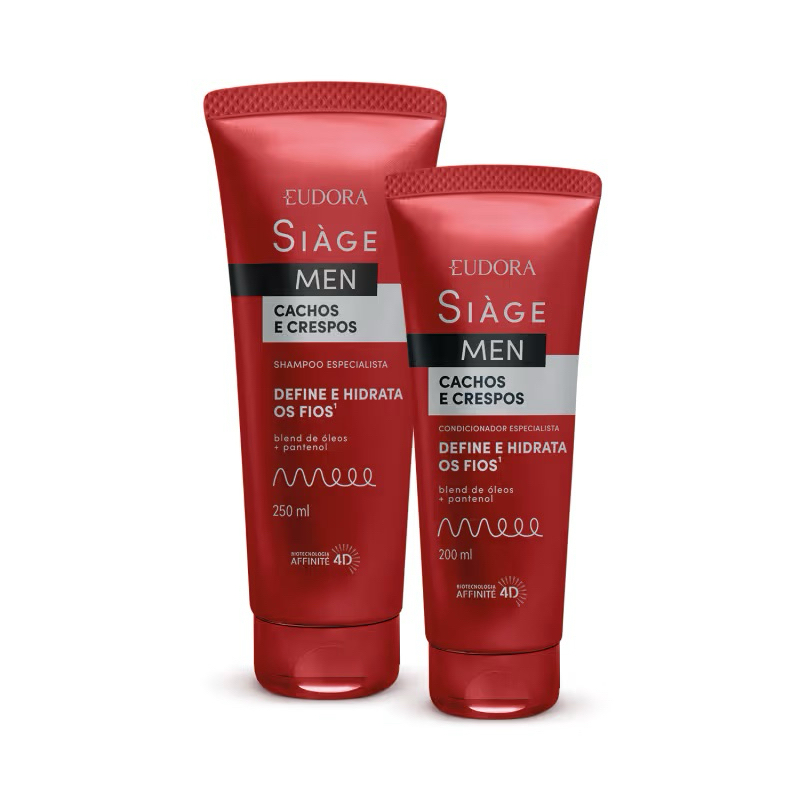 Combo Kit Siàge Eudora Cauterização dos Lisos: Shampoo e Condicionador - Fortalece, Hidrata, Protege