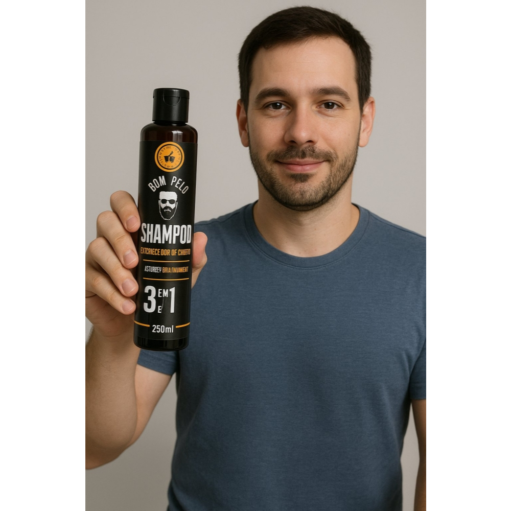 Shampoo Escurecedor Cabelo Masculino 250ml Dom Pelo Anti Grisalho Disfarça Fios Brancos