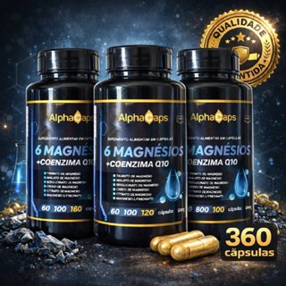 6 MAGNÉSIOS + COENZIMA Q10 - SUPLEMENTO Natural - 120 Cápsulas 500Mg em Oferta na Shopee