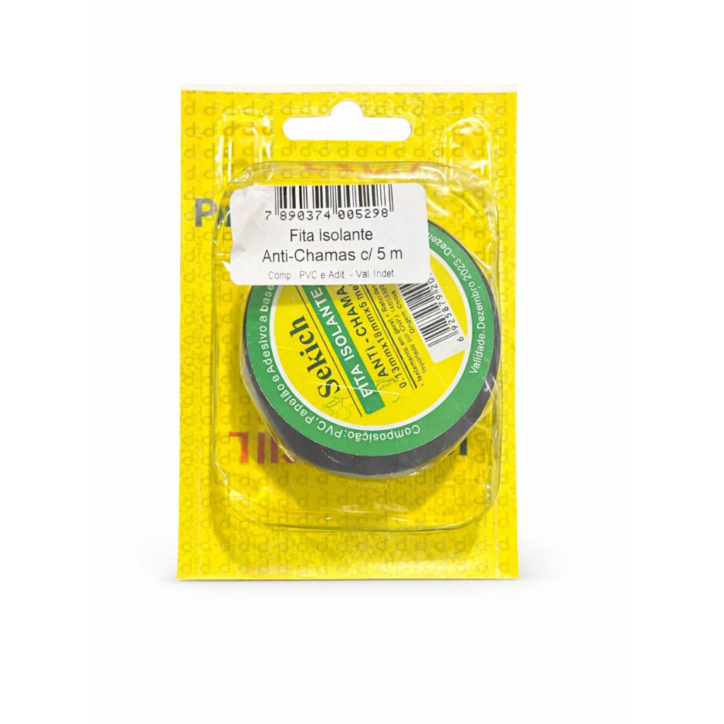 Fita Isolante 5m + Plug Rosca 1/2 + 2 Protetores de Tomada