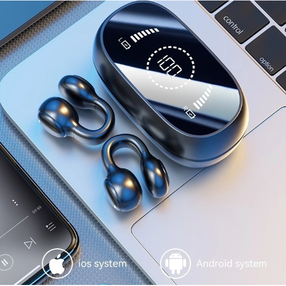 Fone de ouvido sem fio Bluetooth Ear-Hook 5.4 Mini fones de ouvido estéreo para Android  FON-X15 em Oferta na Shopee