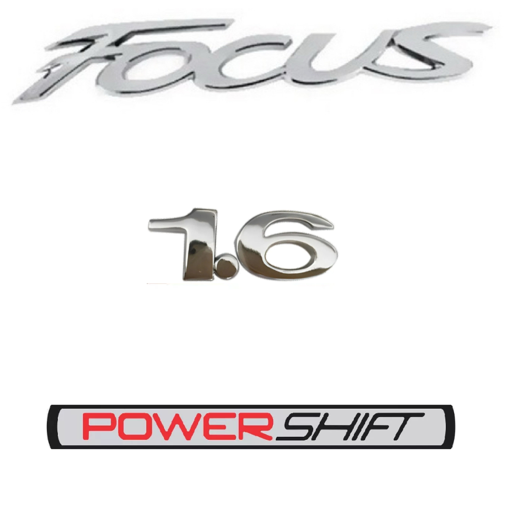 Emblemas Focus Powershift 1.6 Para Linha Ford (kit 3 Peças)
