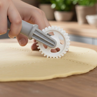 Carretilha Fecha E Corta Massa Pastel Ravioli Carretilha para Pastel, Pizza e Salgados,  é Plástico Reforçado Ergonômico