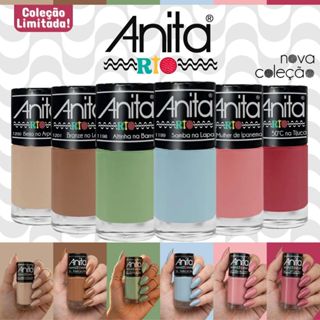 Kit 6 Esmaltes Anita Nova Coleção Rio Lançamento Verão Esmalte Atacado em Oferta na Shopee