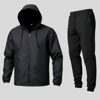 Conjunto Agasalho Corta Vento Blusa e Calça Dry Fit com Capuz Oferta Exclusiva em Oferta na Shopee