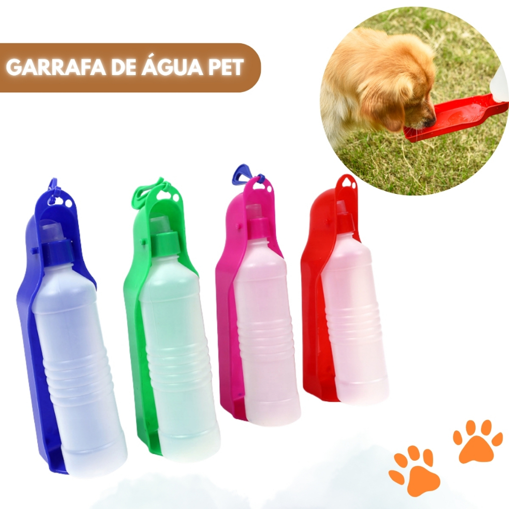 Garrafa de Água Pet Bebedouro Dispenser Garrafa de Água para Cachorro Gato 450ml em Oferta na Shopee