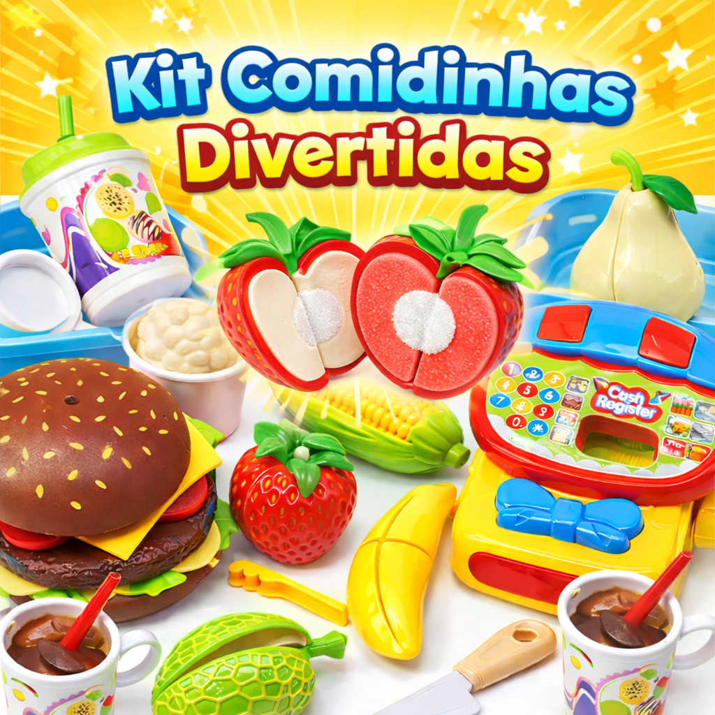 kit frutas frutinhas legumes de brinquedo comidinhas cozinha velcro Interativo Cozinha Casinha