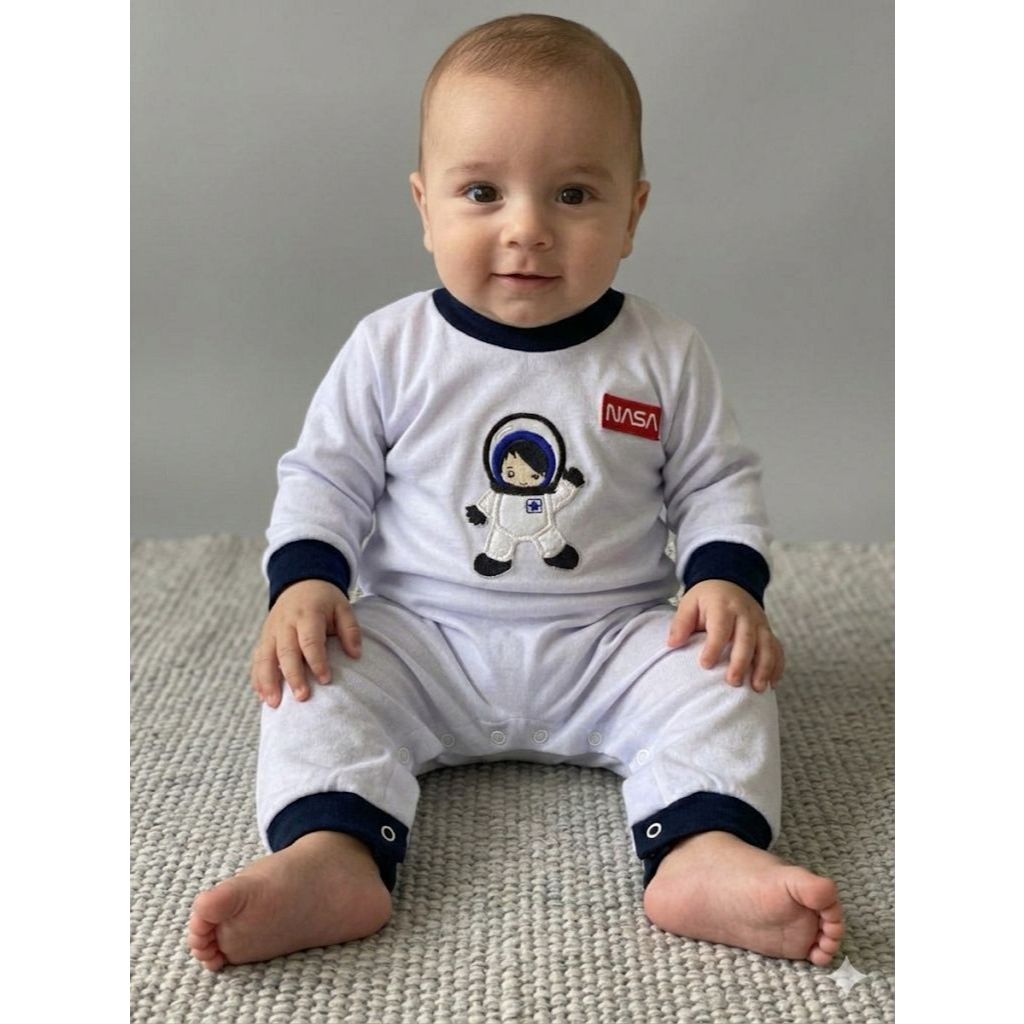 Macacão Astronauta Macacão Menino Bebê Fantasia Macacao Personagem Infantil Mesversario Menina
