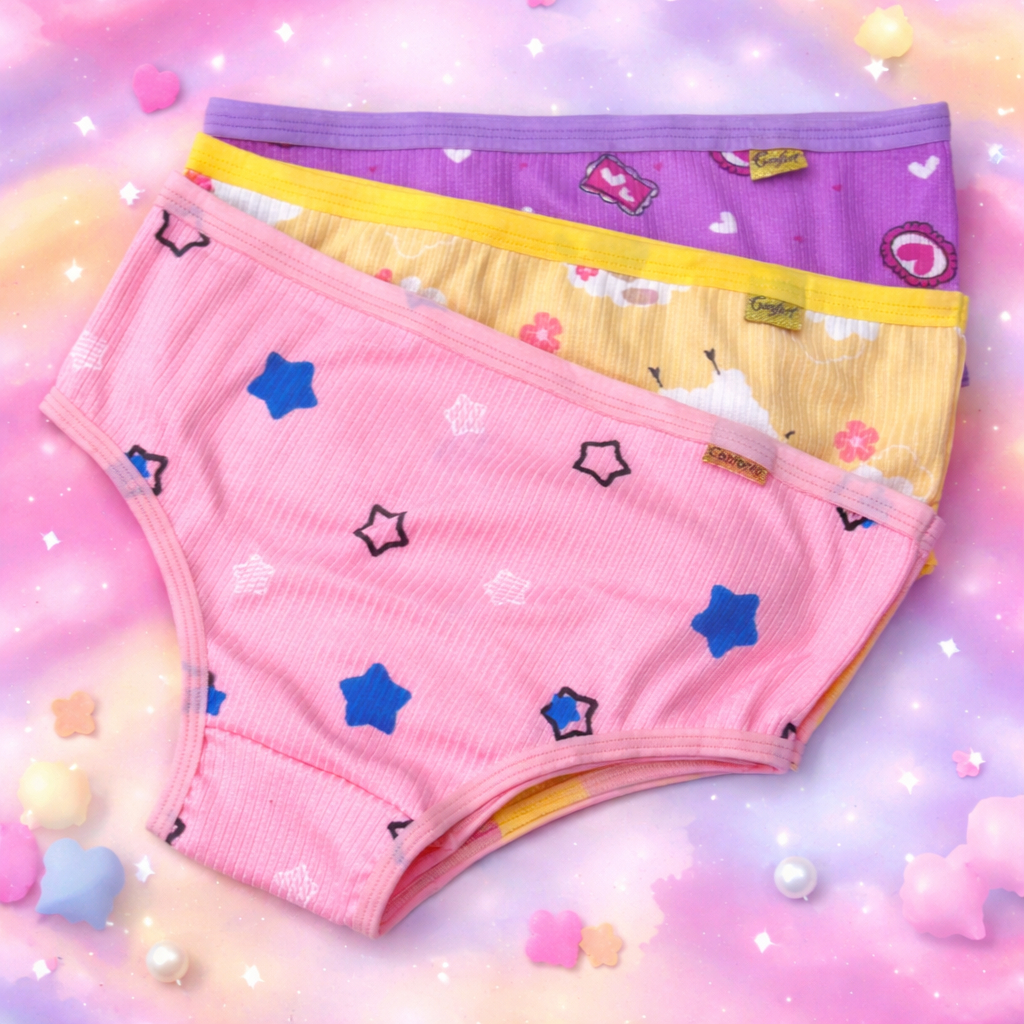 Kit 10 calcinhas infantil  feminina menina suede estampado canelado forro algodão confortável P ao GG