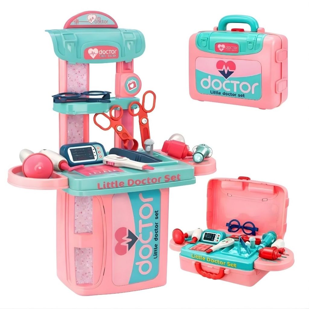 Kit Maleta Médica Doutora Enfermeira Menina Infantil brinquedos femininos infantil Completa Rosa