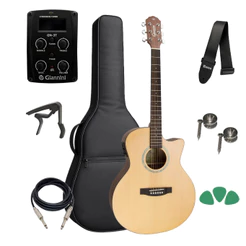 Violão Giannini Gsf 3 Ns Elétrico Gsf-3 + Kit Capa Completo