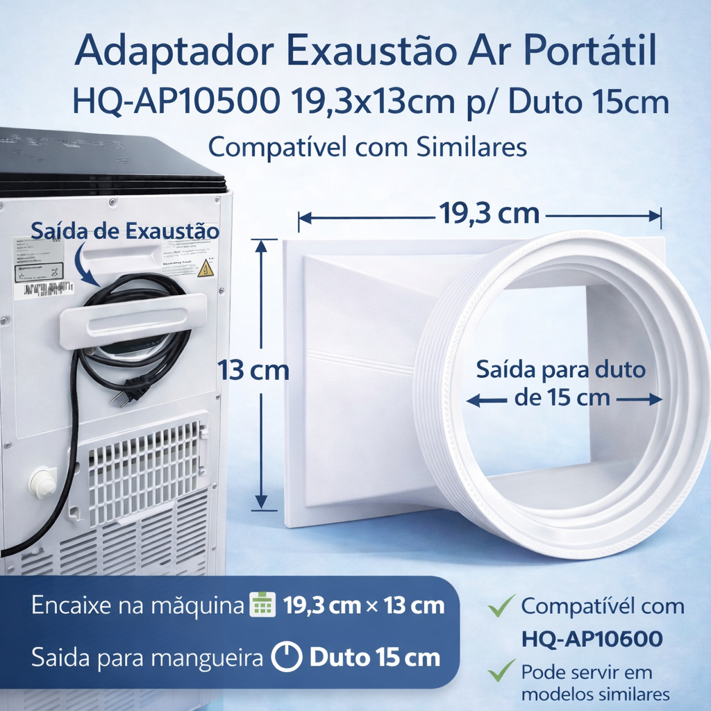 Suporte Adaptador Exaustão Ar Condicionado Portátil HQ-AP10500 e Similares