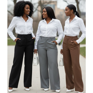 Calça Pantalona Alfaiataria Premium Com Bolso Wide Leg PROMOÇÃO em Oferta na Shopee