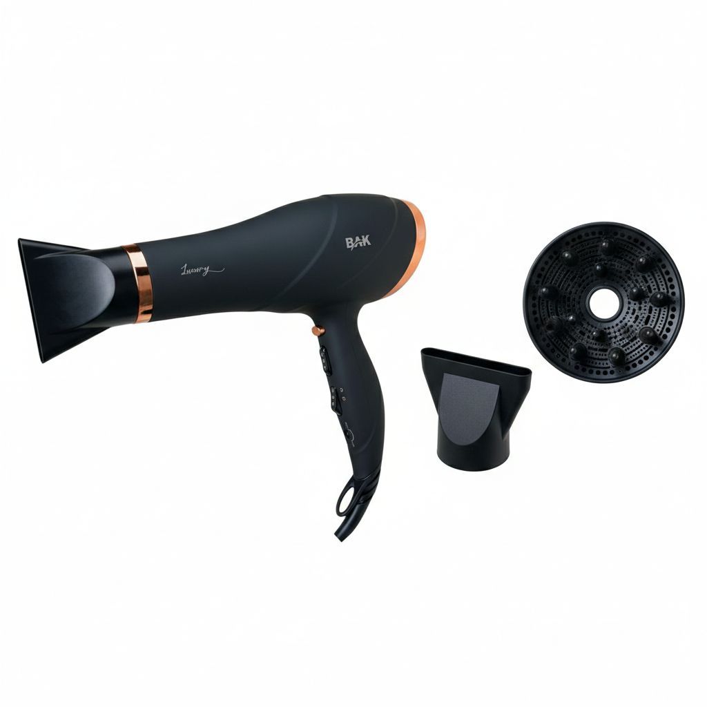 Secador de Cabelo BAK Profissional Bivolt Alta Potência Secagem Rápida Motor Forte Leve Uso Profissional e Domestico