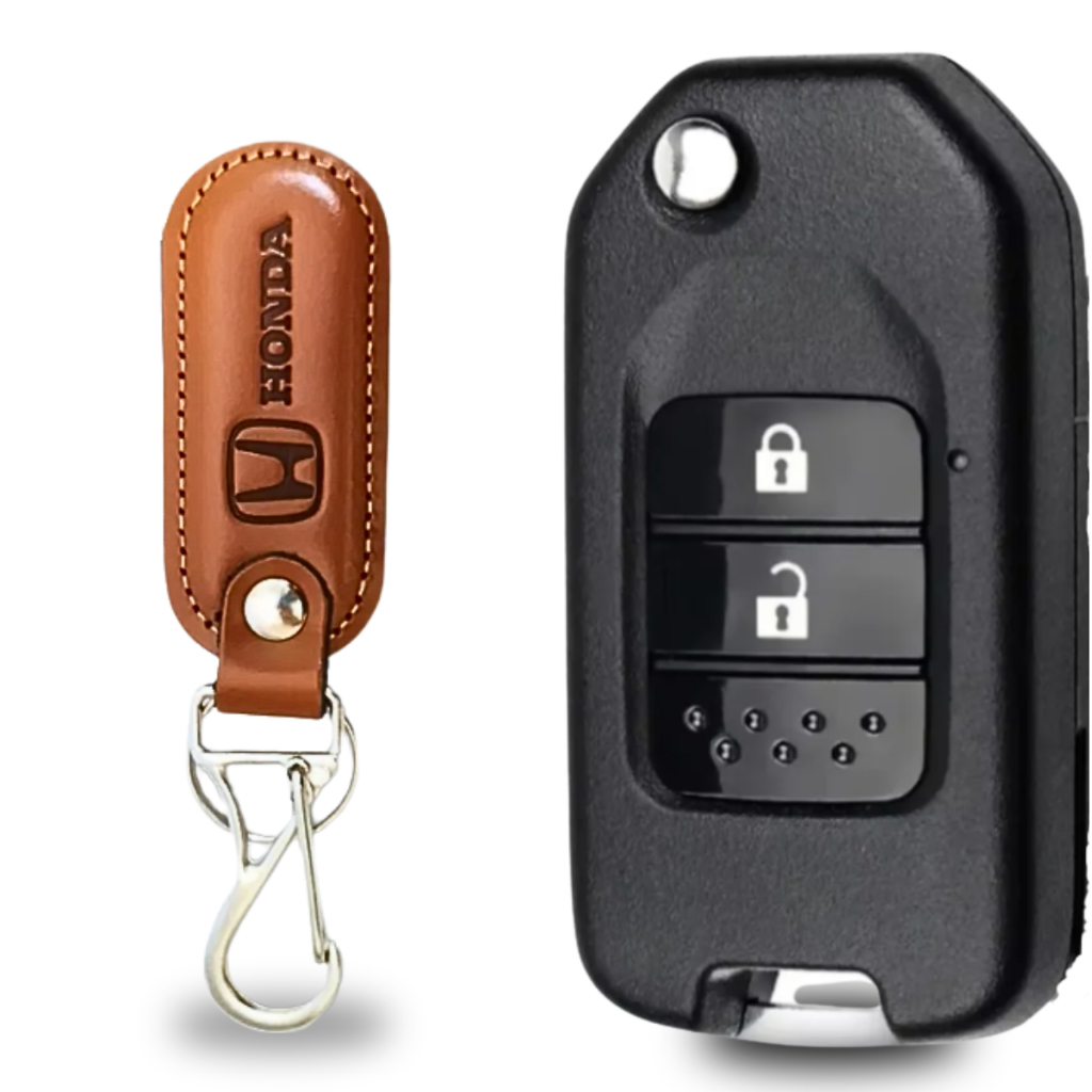 Chave Canivete Honda Civic Chaveiro Hrv New Fit 2 Bts Preto