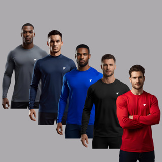 Camiseta Masculina Térmica Segunda Pele Proteção UV Musculação Academia em Oferta na Shopee