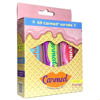 Kit Carmed Sorvete Verao Com 3 Bisnagas De 10g Cada em Oferta na Shopee