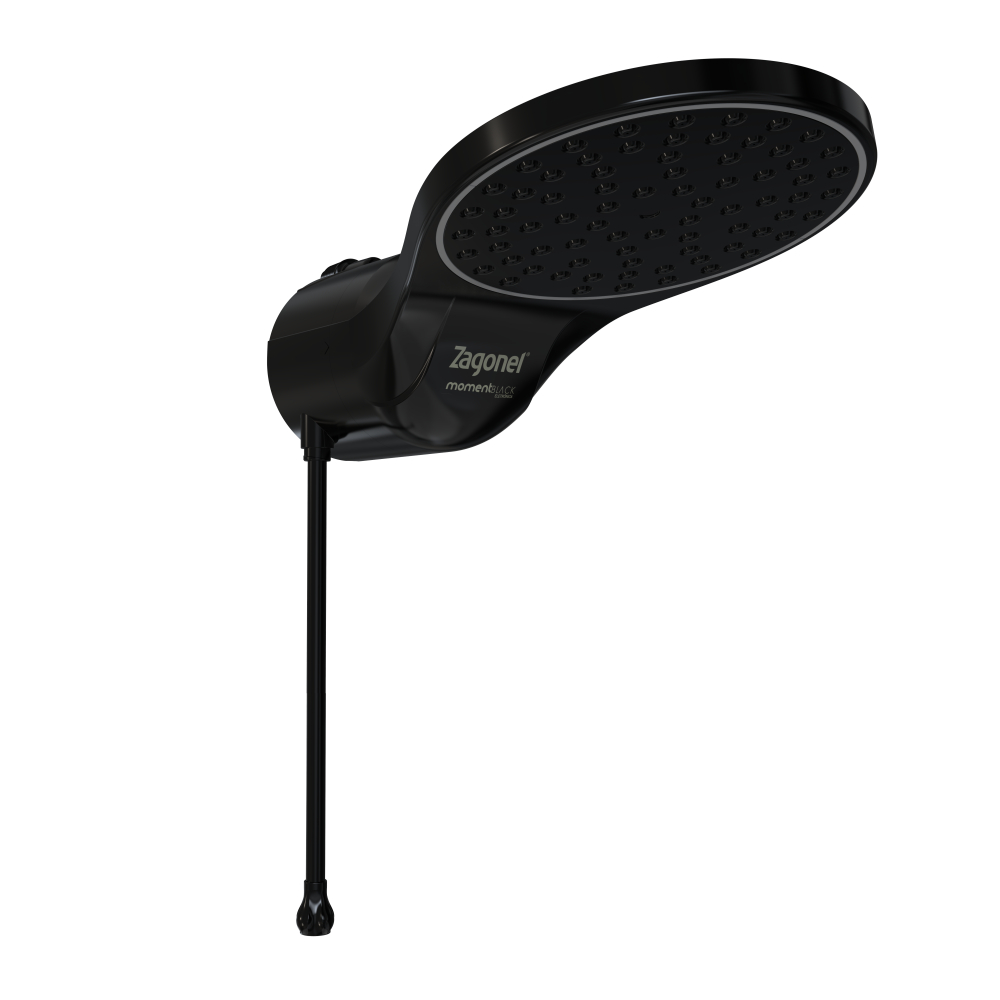 Ducha Zagonel Moment Eletrônica Branco/Preto 127V 5500W / 220V 7500W Grande Vazão
